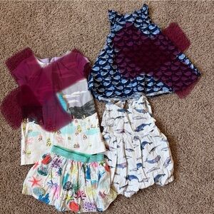 Custom bundle: Skirt and short romper set